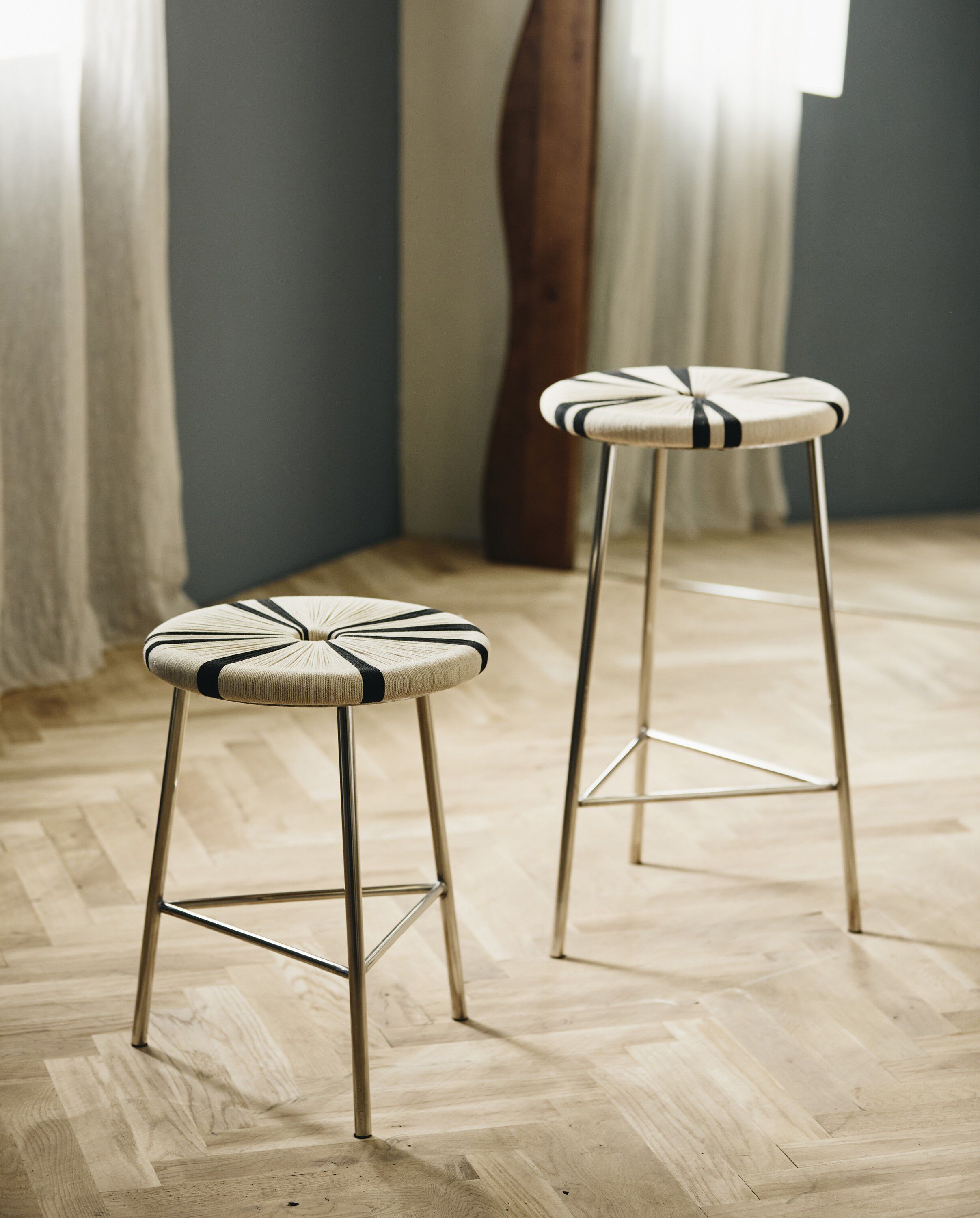 MORICE stool, low - black/ivory