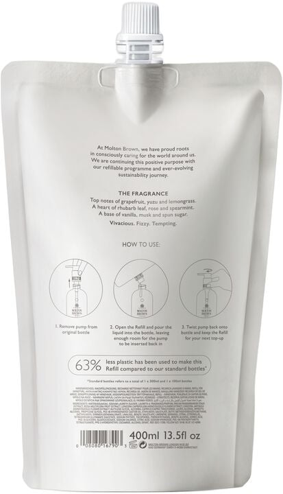 DELICIOUS RHUBARB & ROSE HAND WASH REFILL