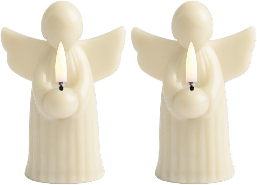 LED candle Angel, Vanilla, Smooth, 9x12 cm, 2-pack