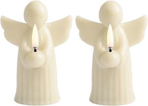 LED candle Angel, Vanilla, Smooth, 9x12 cm, 2-pack