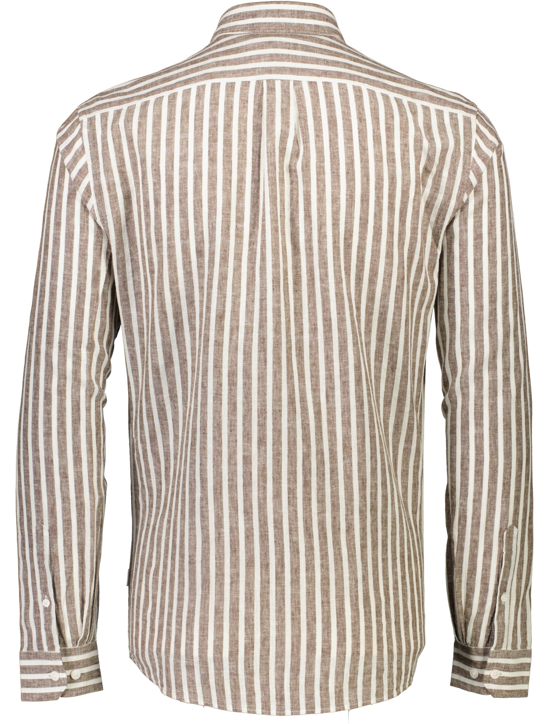 Striped cotton/linen shirt L/S