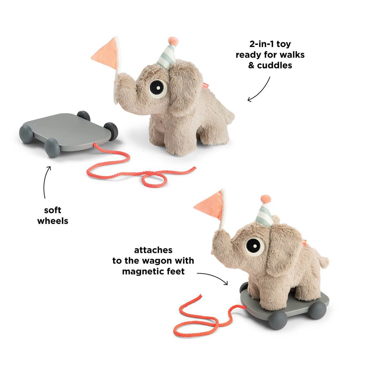 2-i-1 tr&aelig;kdyr Elphee Sand