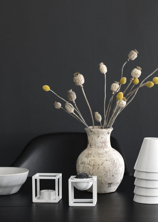 Kubus T, Candle Holder, White