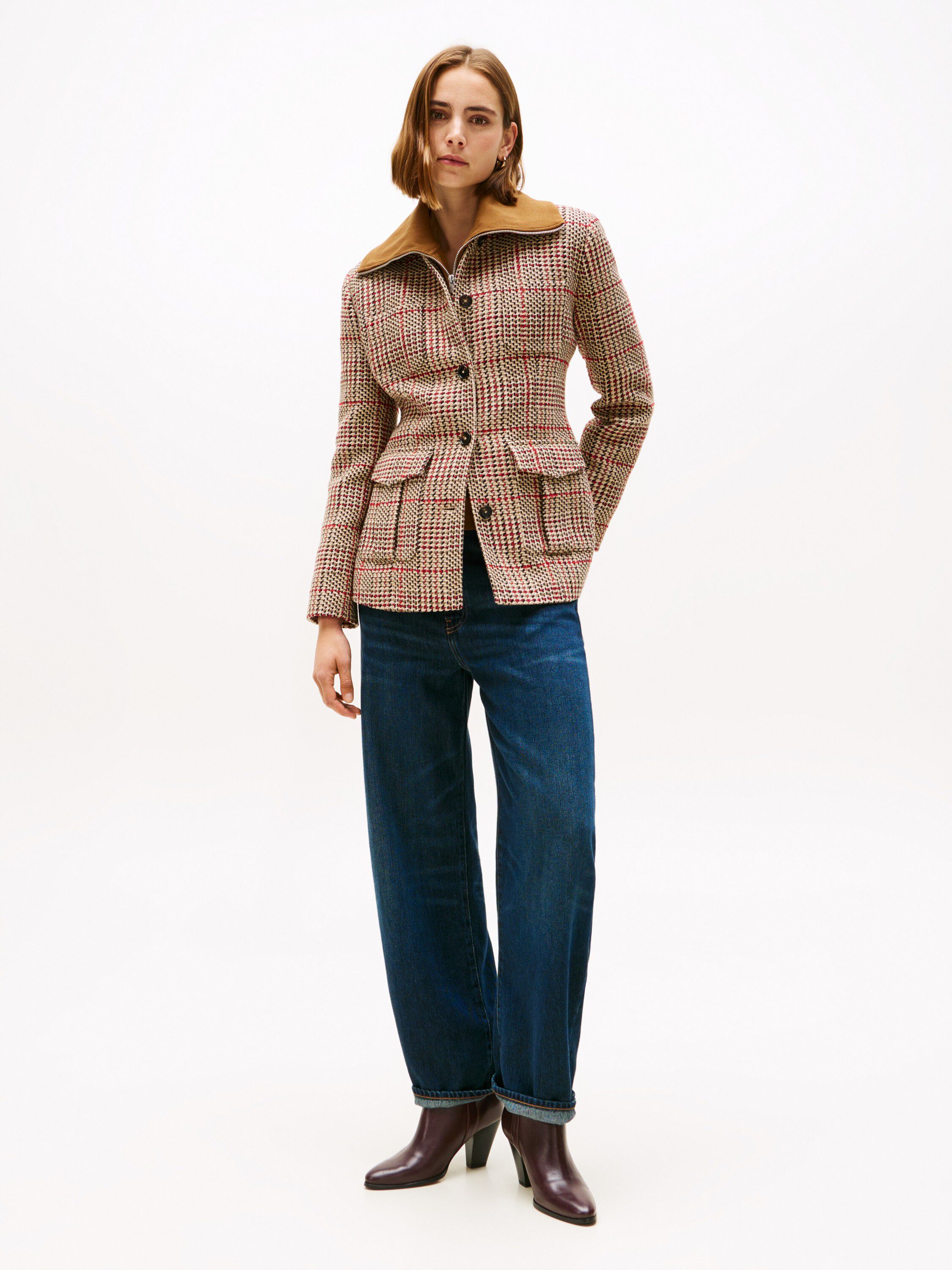 TH T-STRAP LEATHER POINTY BOOTIE