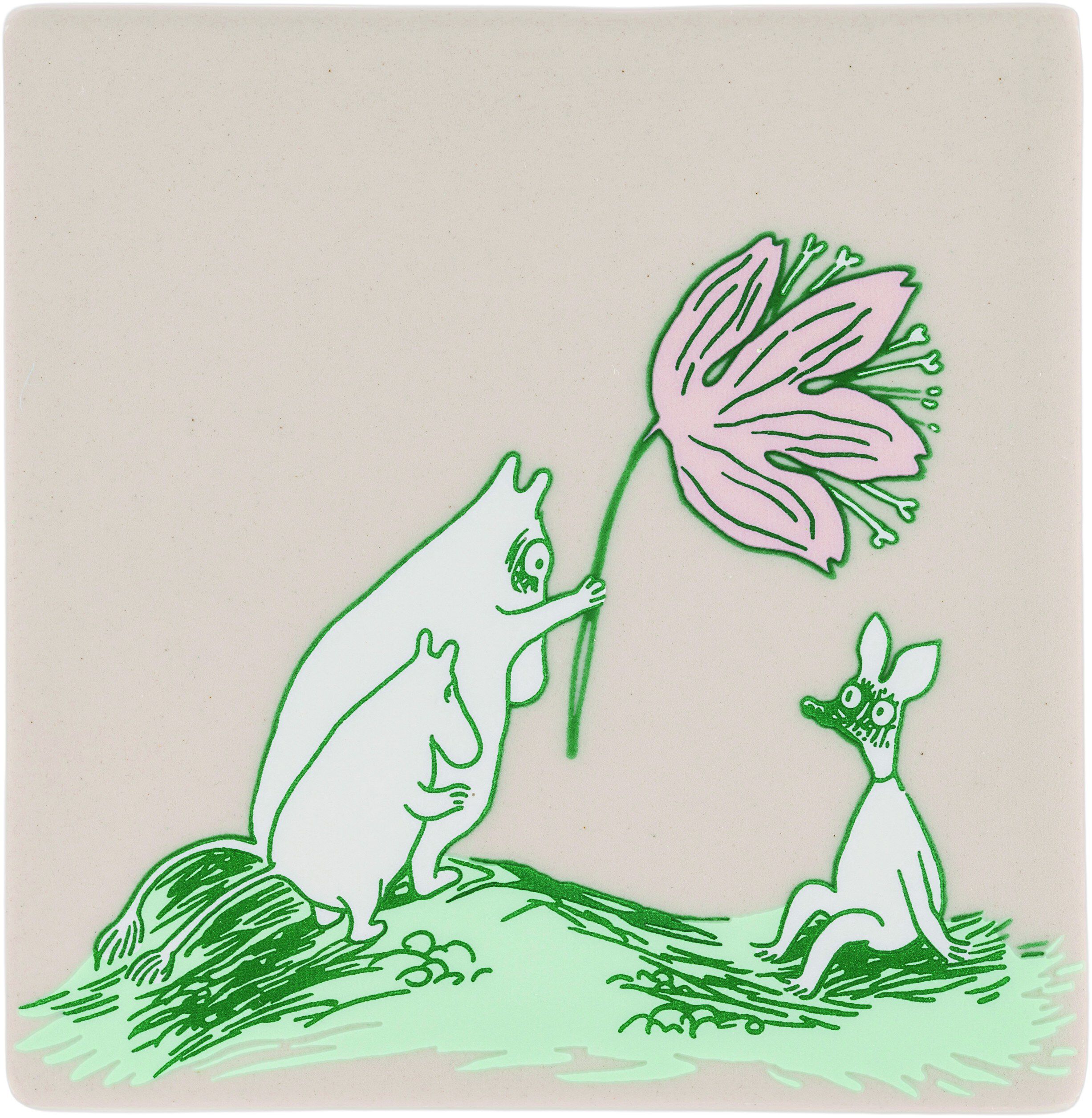 Moomin Arabia bordsk&aring;nere s&aelig;t 2stk Vildblomst Genanvendt Interi&oslash;r