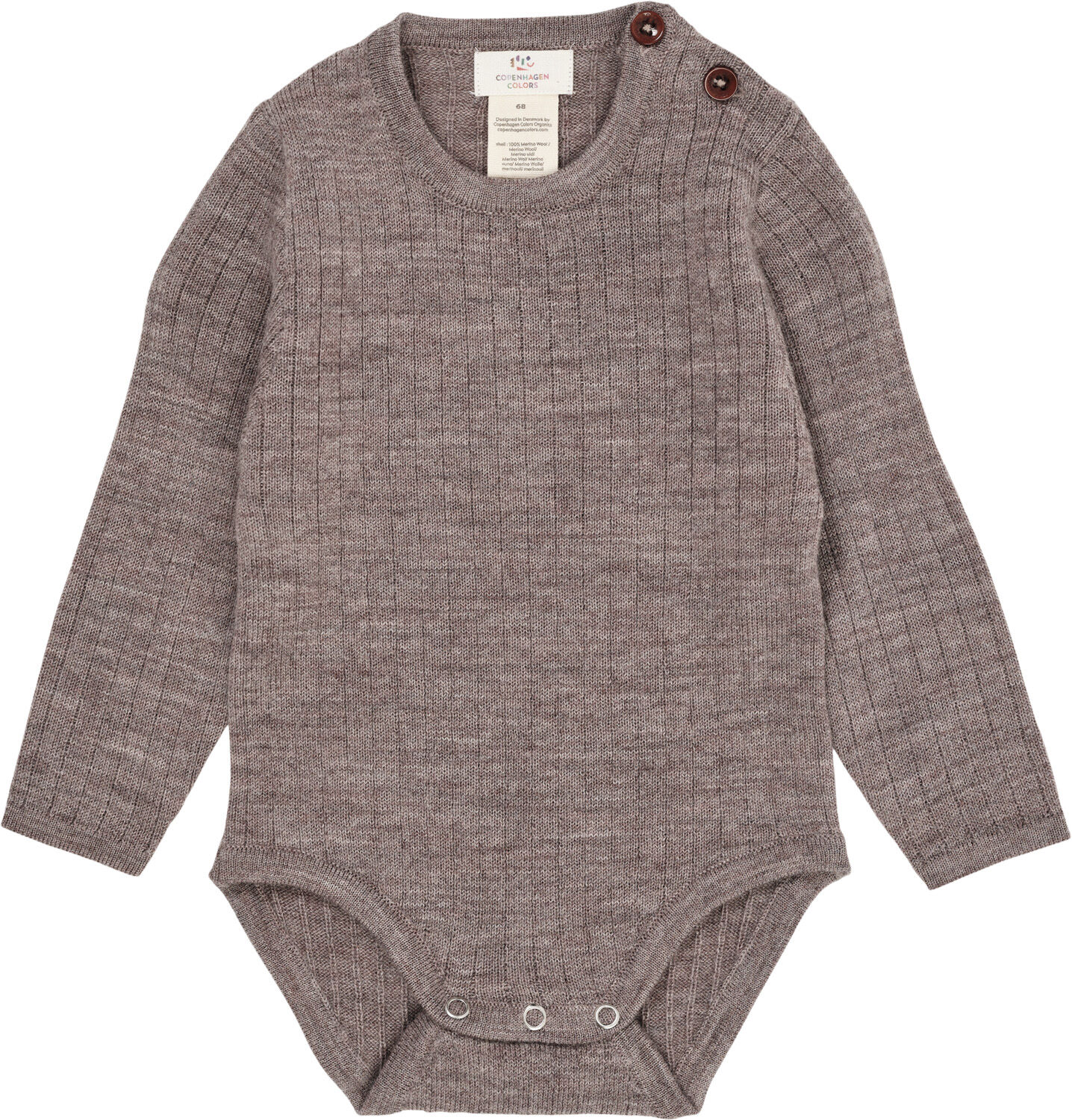 MERINO LS RIB BODYSTOCKING