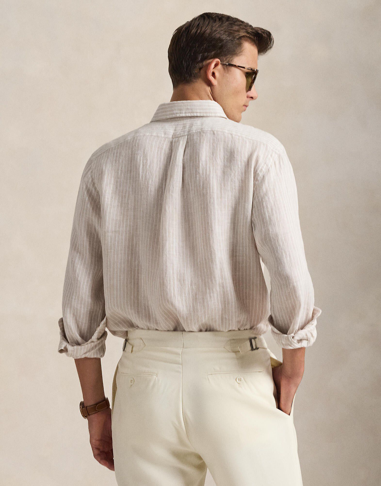 Custom Fit Striped Linen Shirt