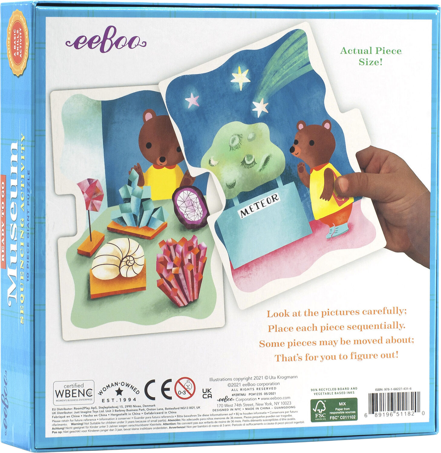 eeBoo - Jumbo puslespil 10 brk - Museum