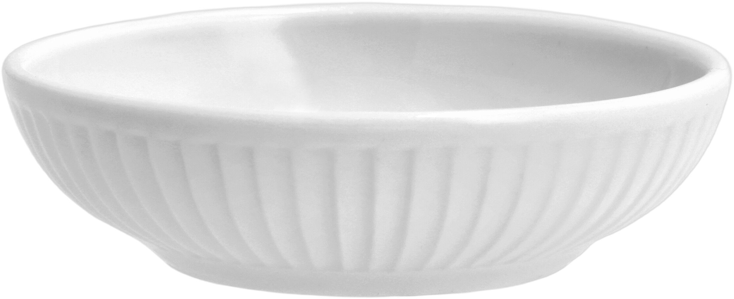 Bolle liten Pliss&eacute; 9 x 2,5 cm Hvit