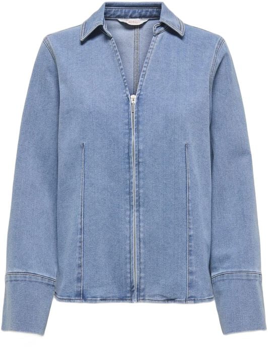 ONLFRIDA LS ZIP DNM SHIRT GUA
