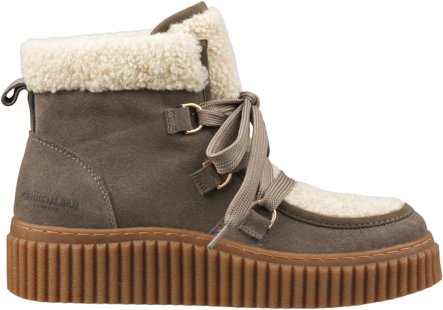 Suede Boots With Shoelaces