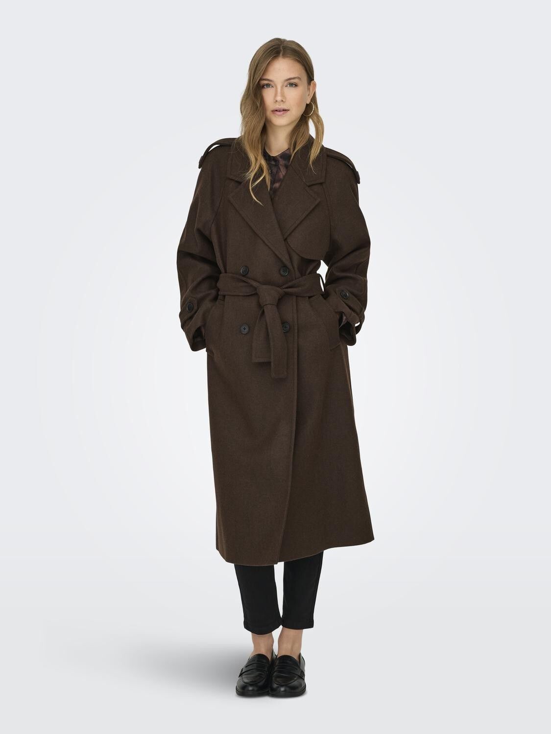 Onldear-Trillion Long Belt Coat Pnt Noos