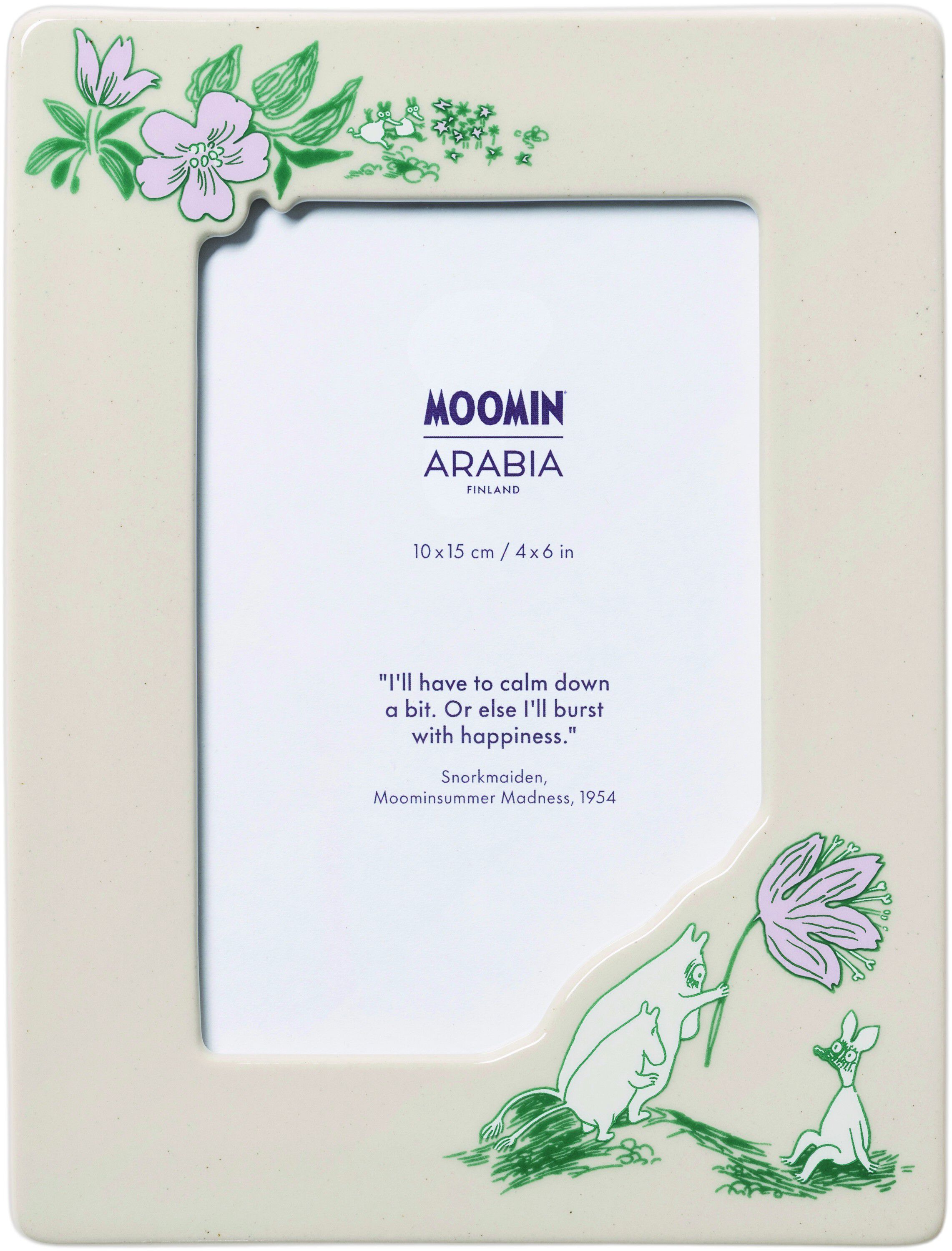 Moomin Arabia 10x15cm billedramme Vildblomst Genanvendt Interi&oslash;r