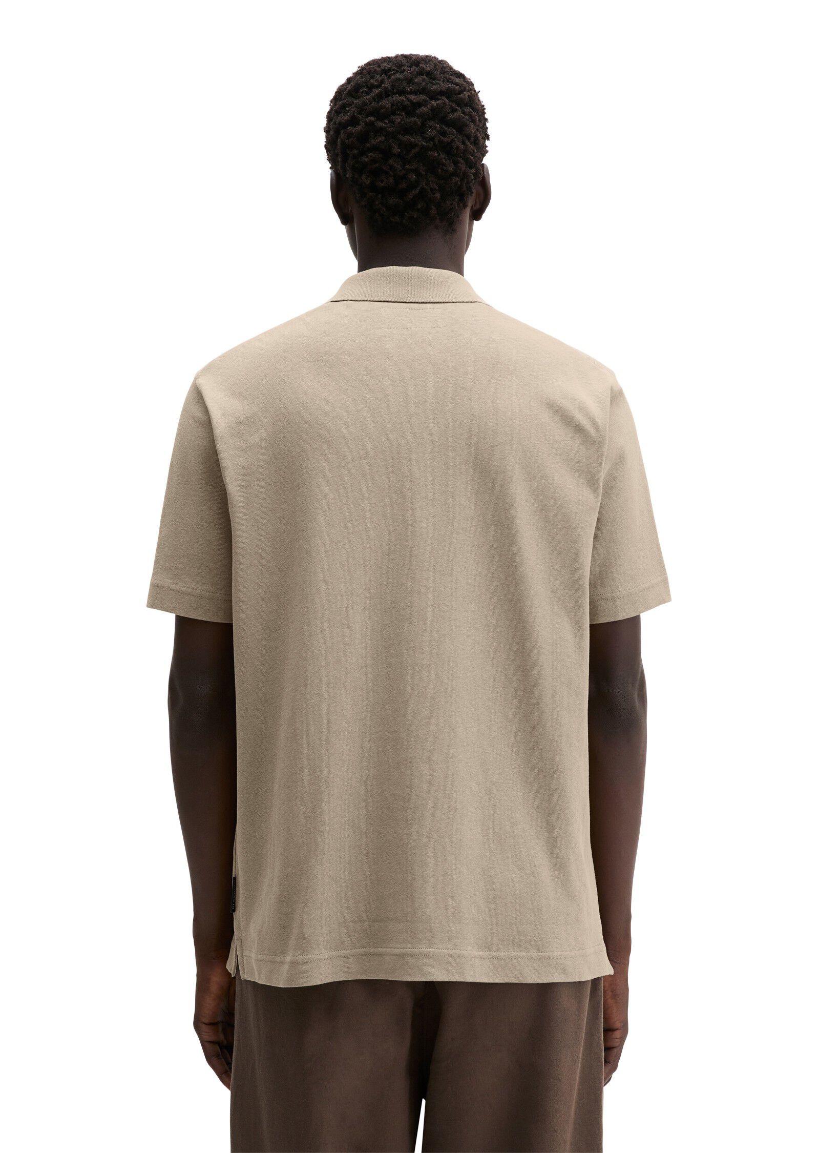 Poloshirt, short sleeve, ribbed cam