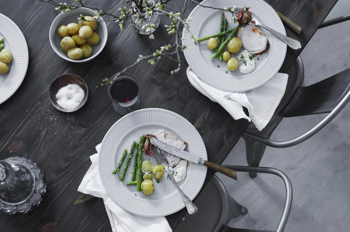 "Tallrik flat Pliss&Atilde;&copy; 28 cm Vit"