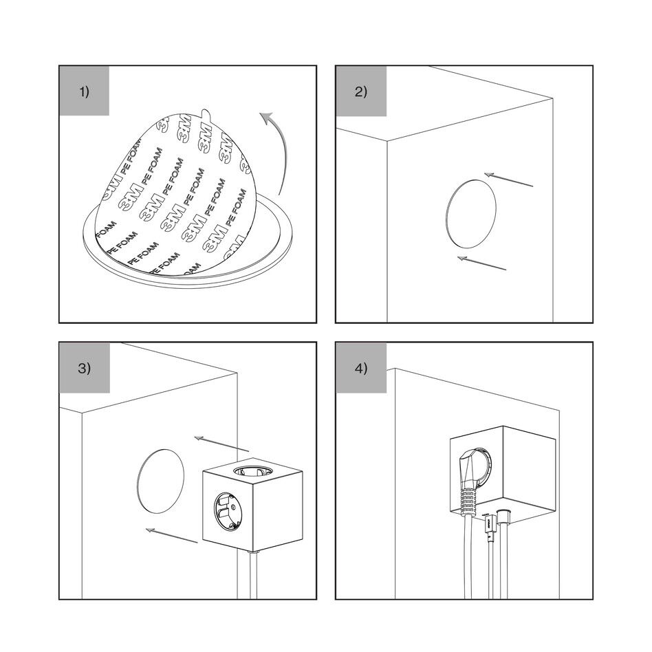 Square 1 - USB-C - 1,8m F EU - Shark Blue