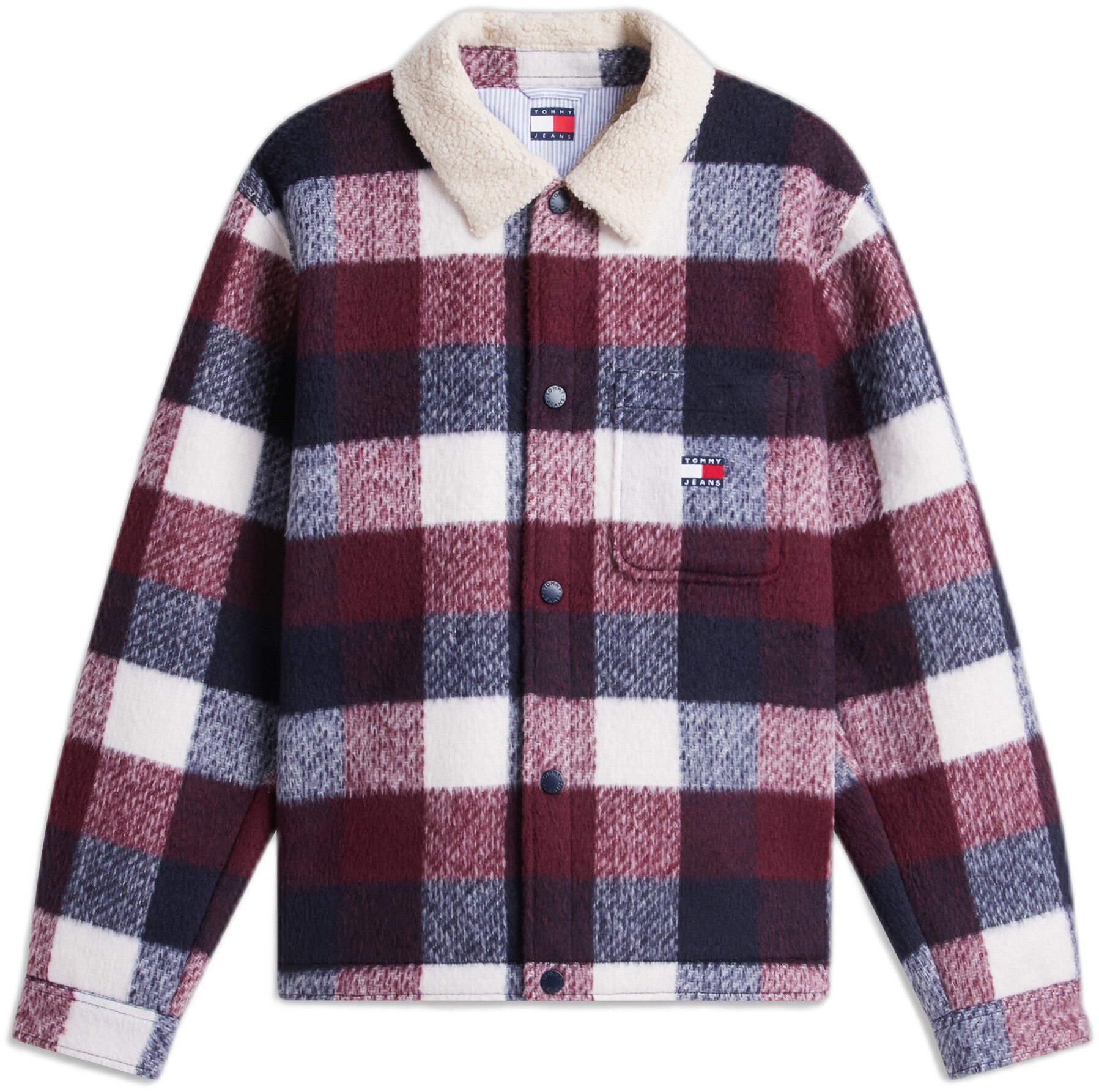 Teddy Lined Brushed Flannel Oversized Shacket