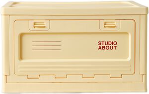 BOX, LARGE, LIGHT YELLOW