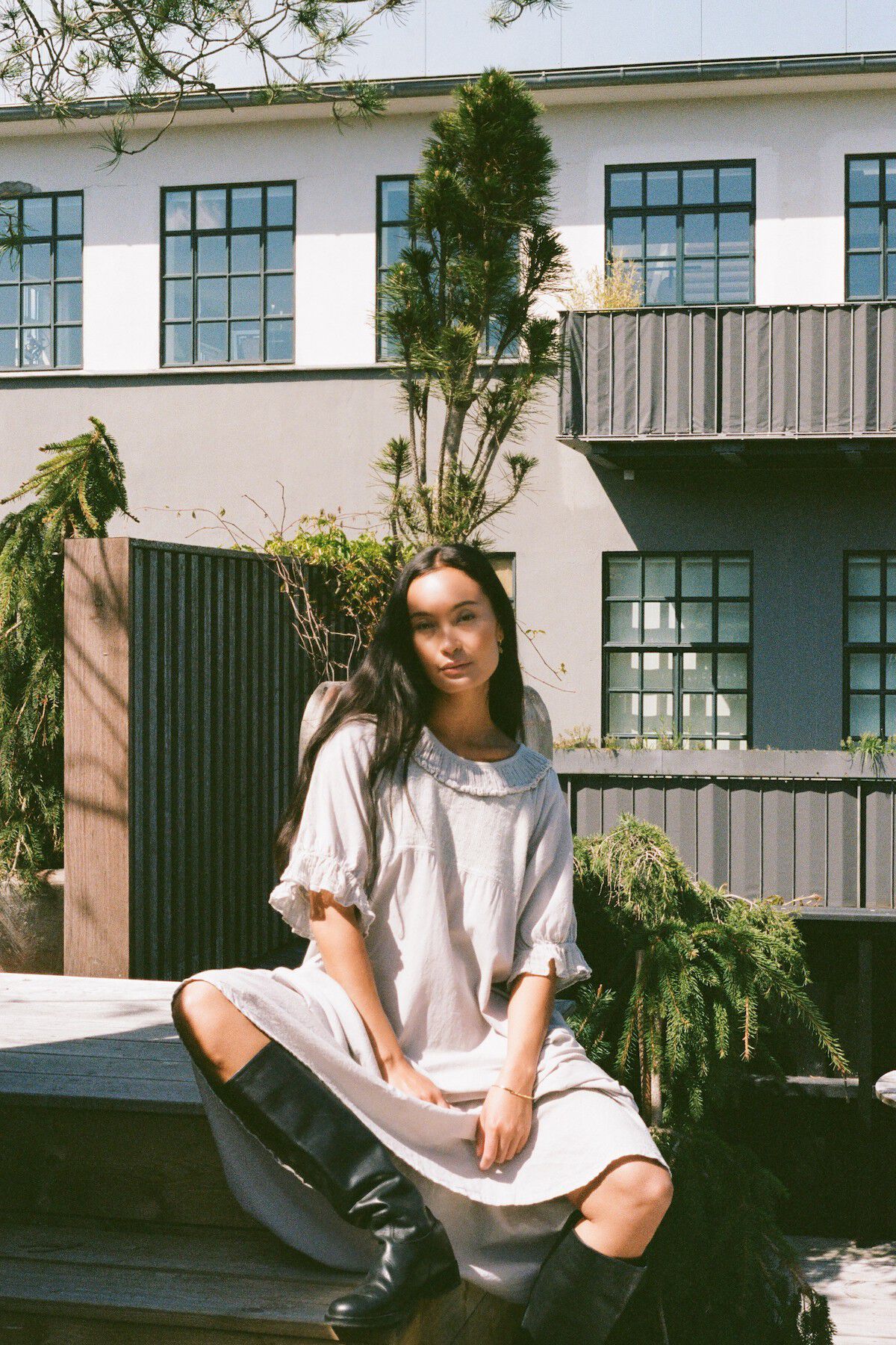 Cotton long angel dress - Dorothea