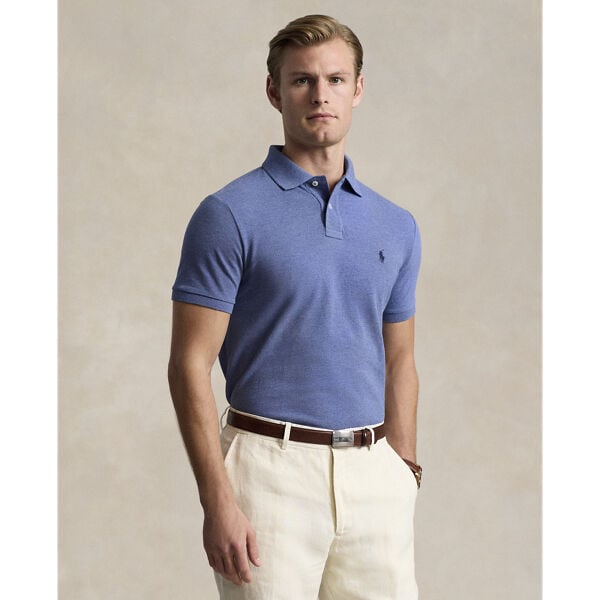 Custom Slim Fit Mesh Polo Shirt