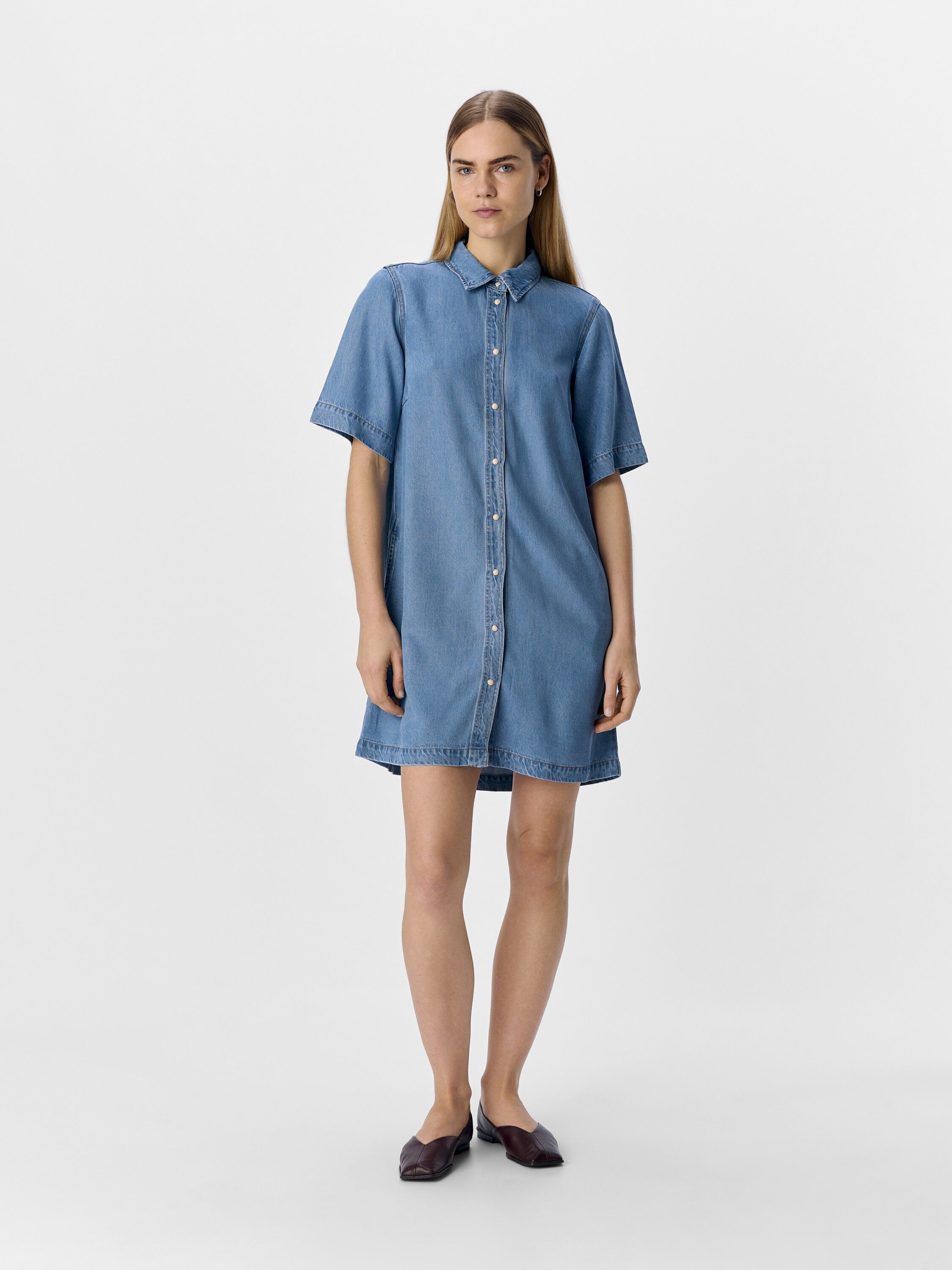 OBJFRAME 2/4 RE DENIM DRESS NOOS