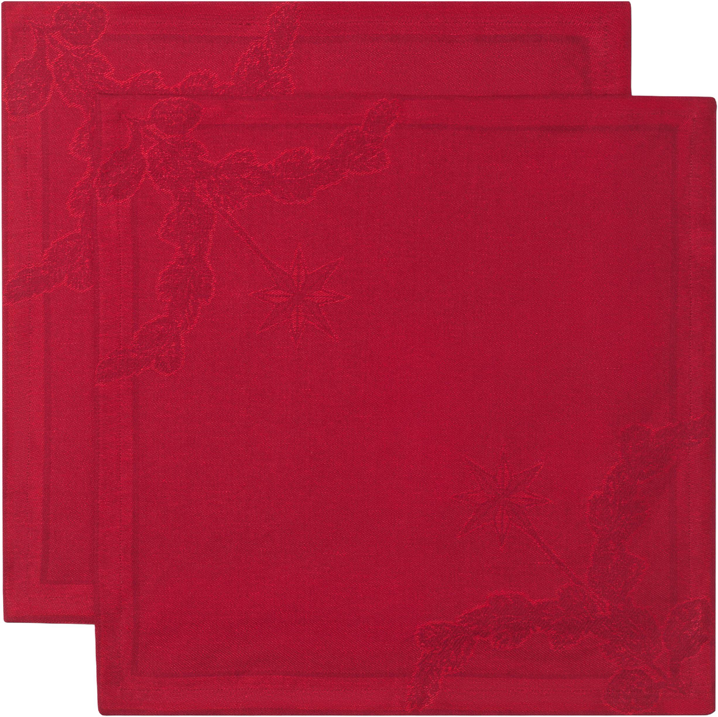 Stjerne Riflet serviet r&oslash;d 2pk