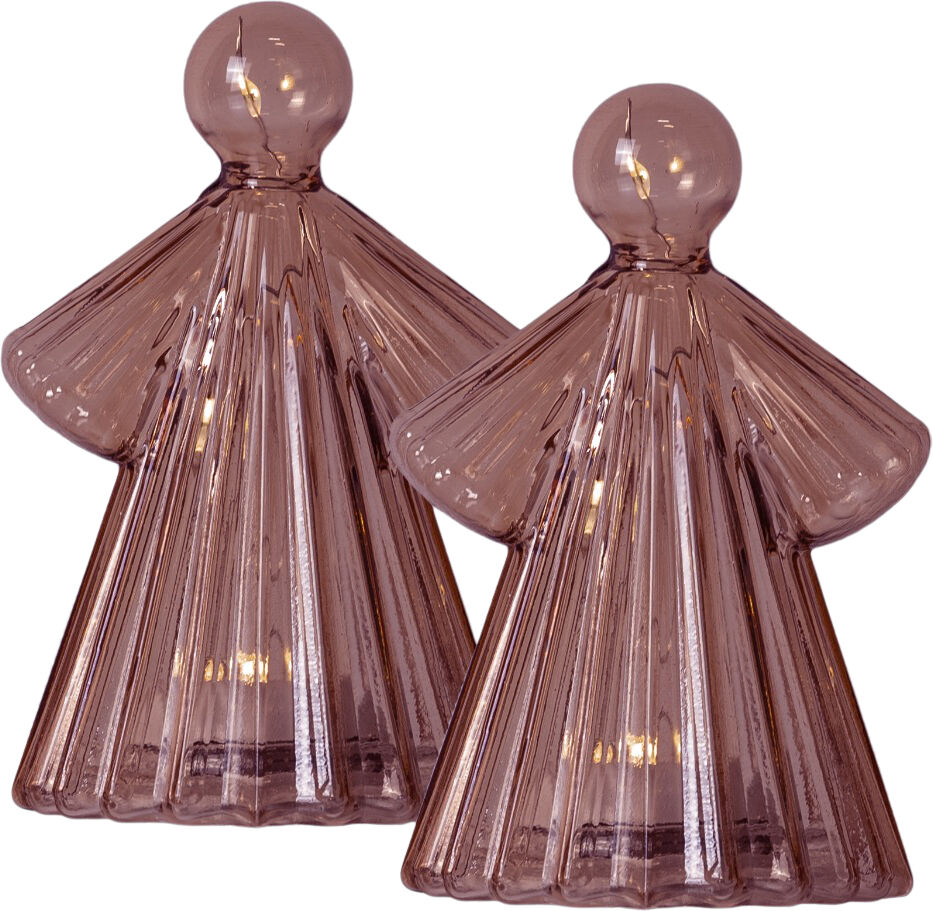 Alberte Engel 2stk H10cm Bordeaux