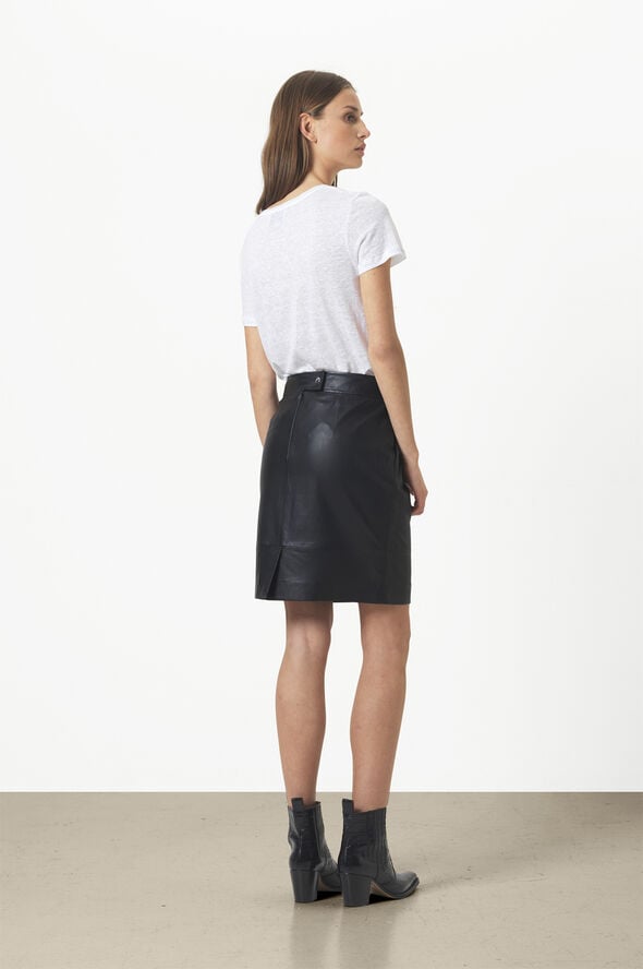 Francie Mini Leather Skirt
