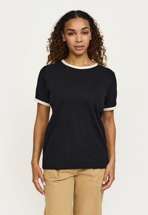 SRHella Contrasted O-neck Top GOTS