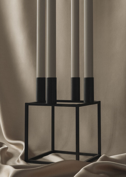 Kubus 4, Candle Holder, Black