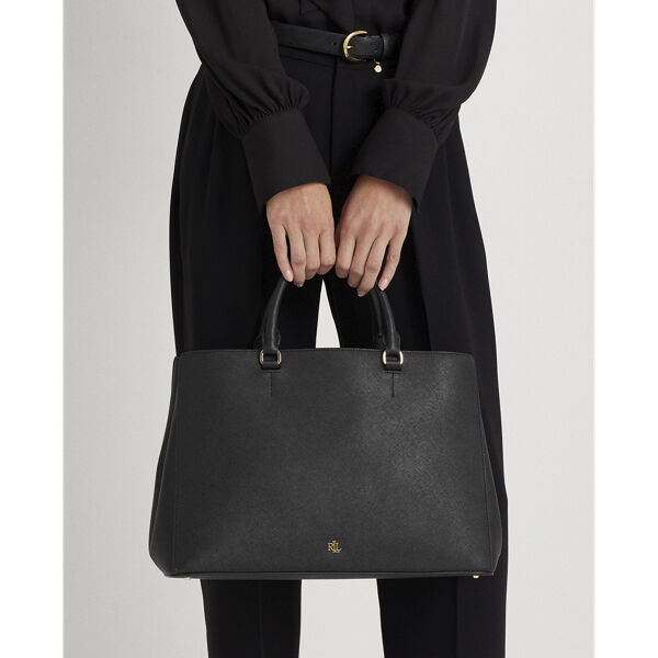 Crosshatch Leather Large Hanna Satchel