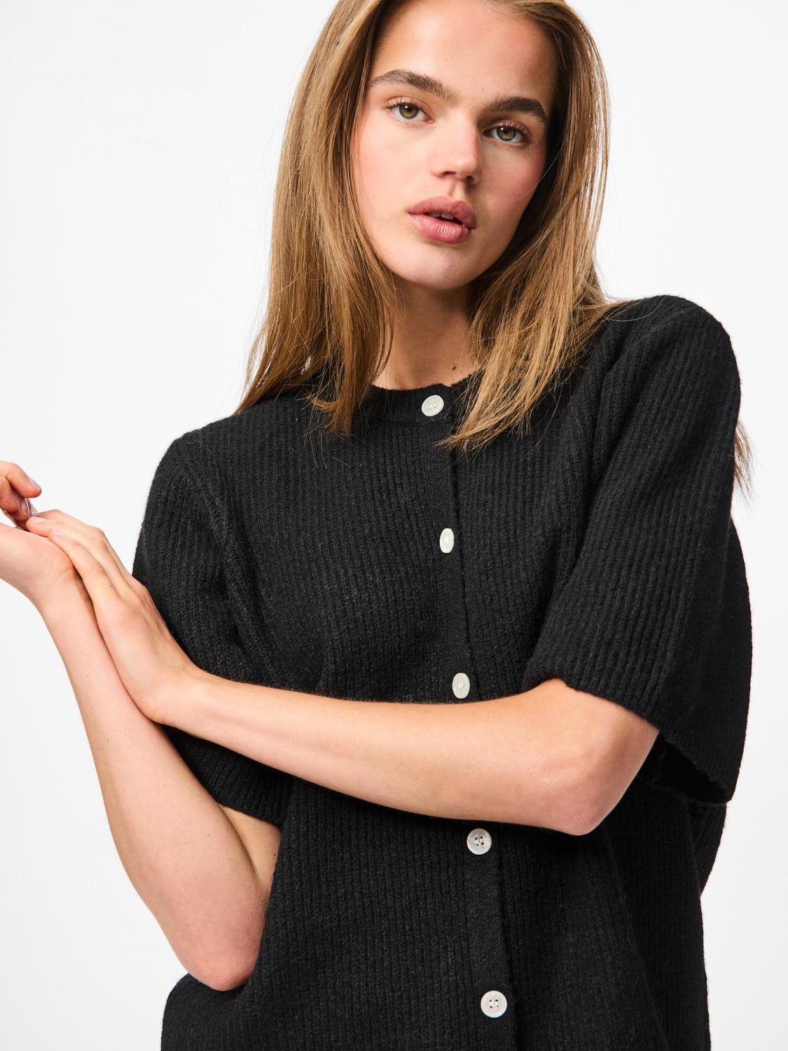 Pcsilly Ss O-Neck Knit Cardigan Noos Bc