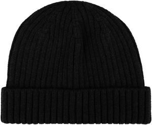 Hat Ribbed Logo Merino Wool