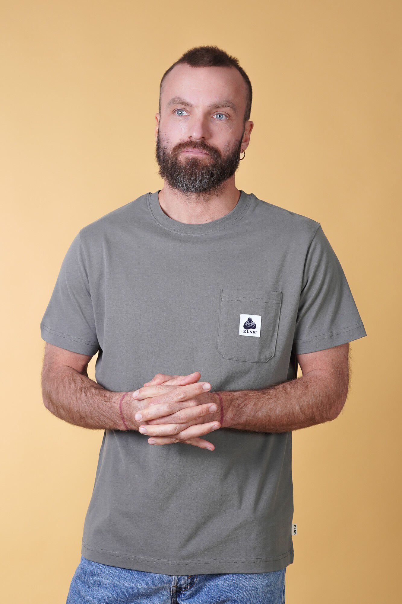 POCKET MEN'S BRUSHED T-SHIRT
