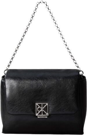 Padded Emblem Hardware Crossbody Bag