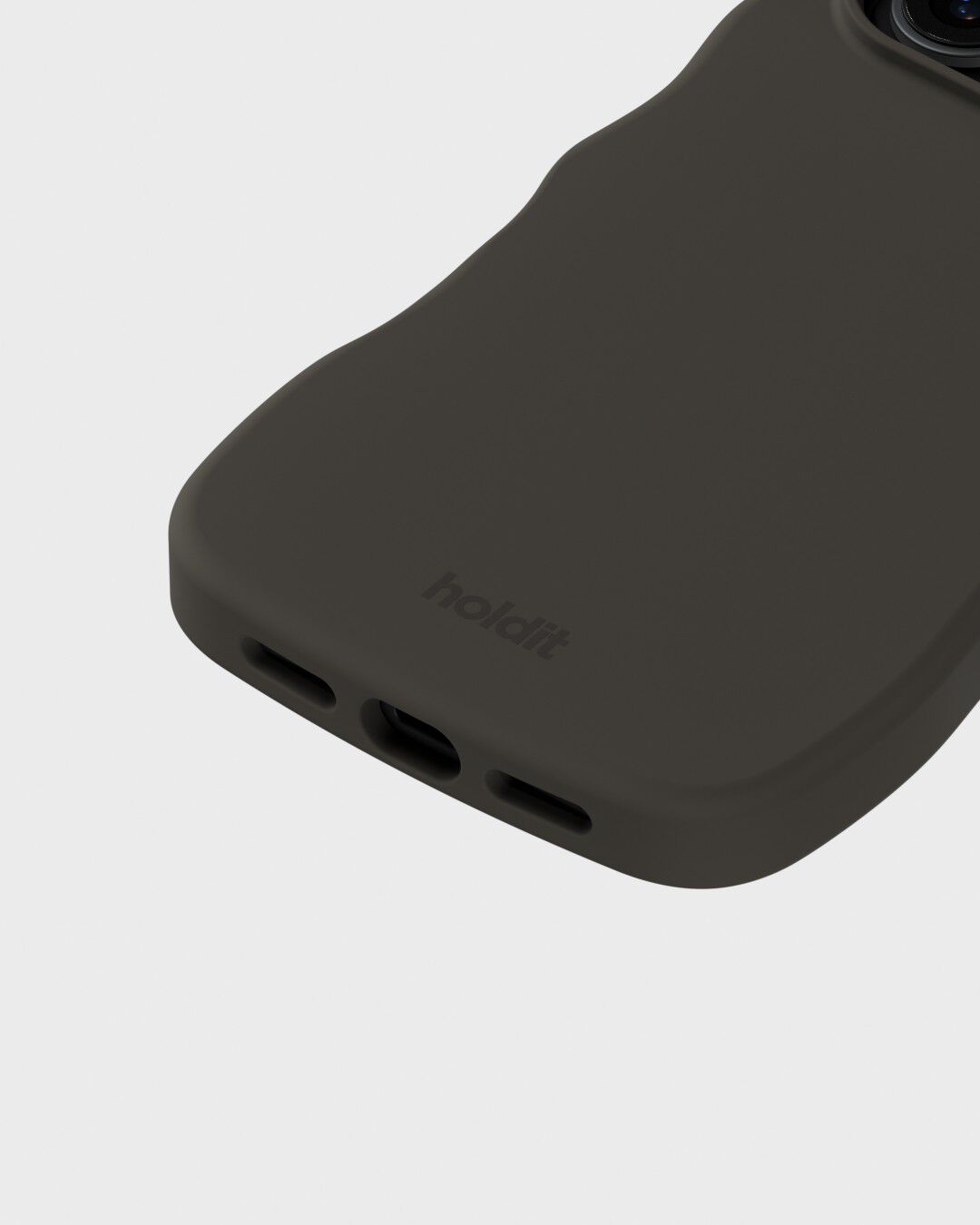 Wavy Silicone MagSafe C. IPH18ProMax/17ProMax Charcoal