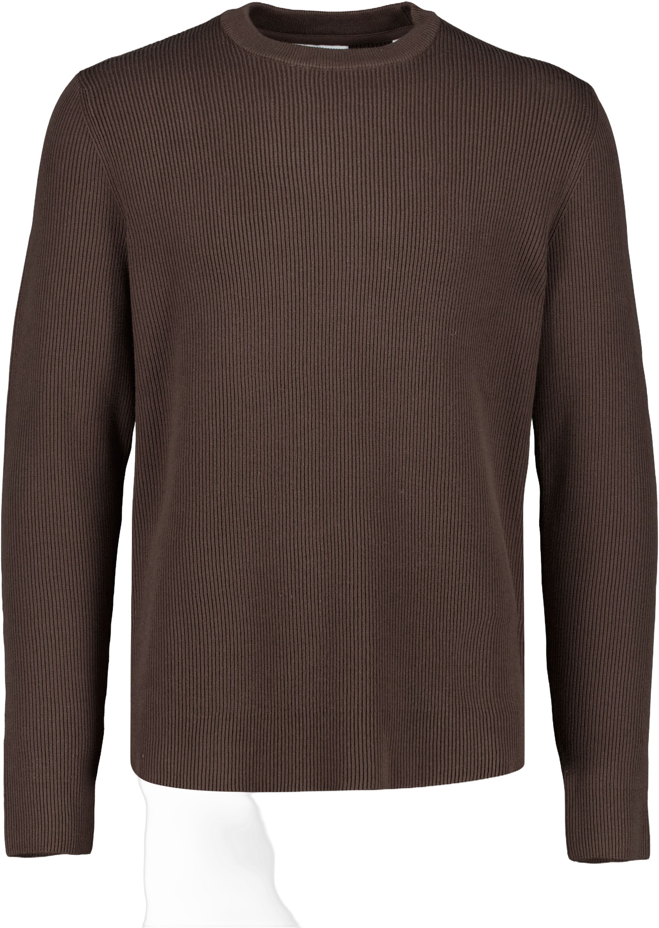 Rib knitted o-neck knit