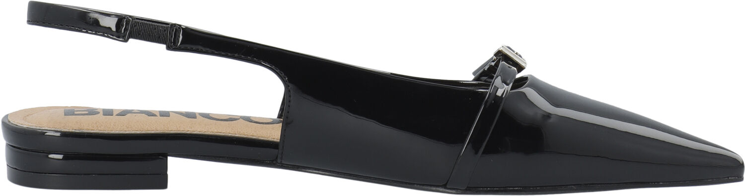 BIABARI Pointy Flat Slingback Faux Leather