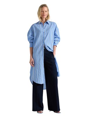 Woven shirt dress in soft viscose w