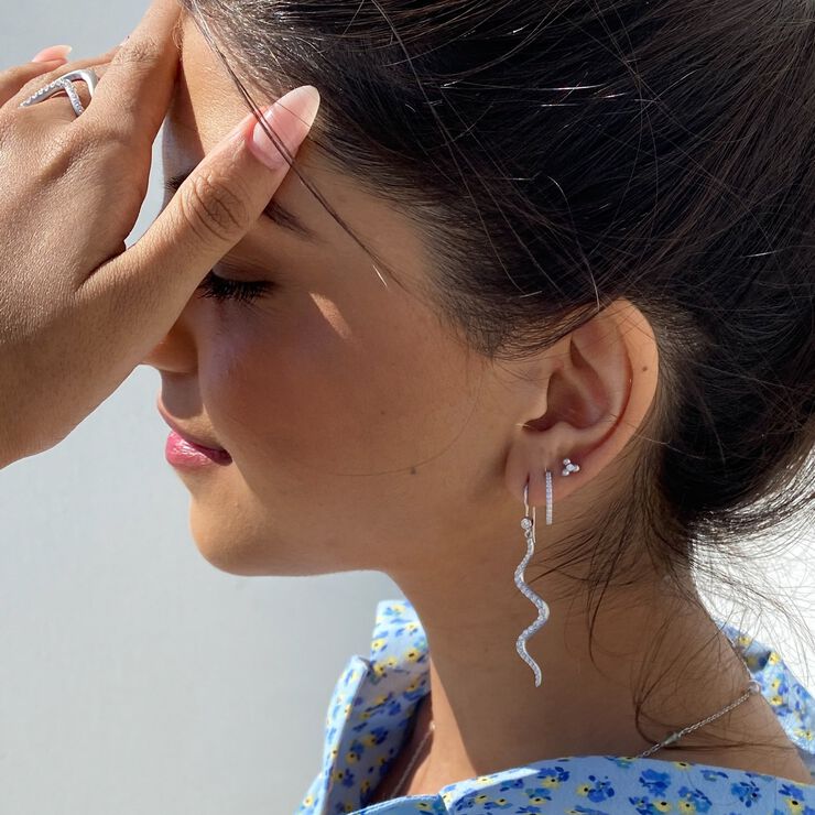 Pebbles studs - silver