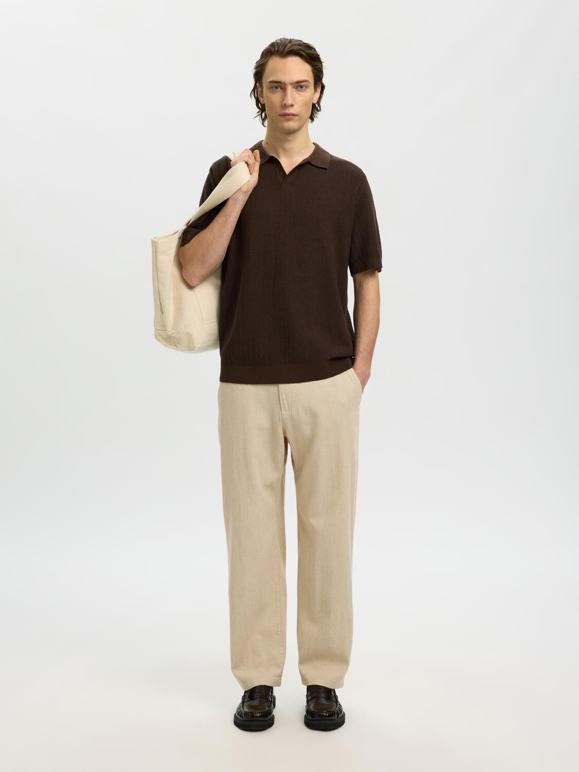 Slh220-Loose Brody Linen Bld Pant Noos