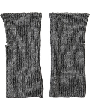 Long Fingerless Glove Light Grey