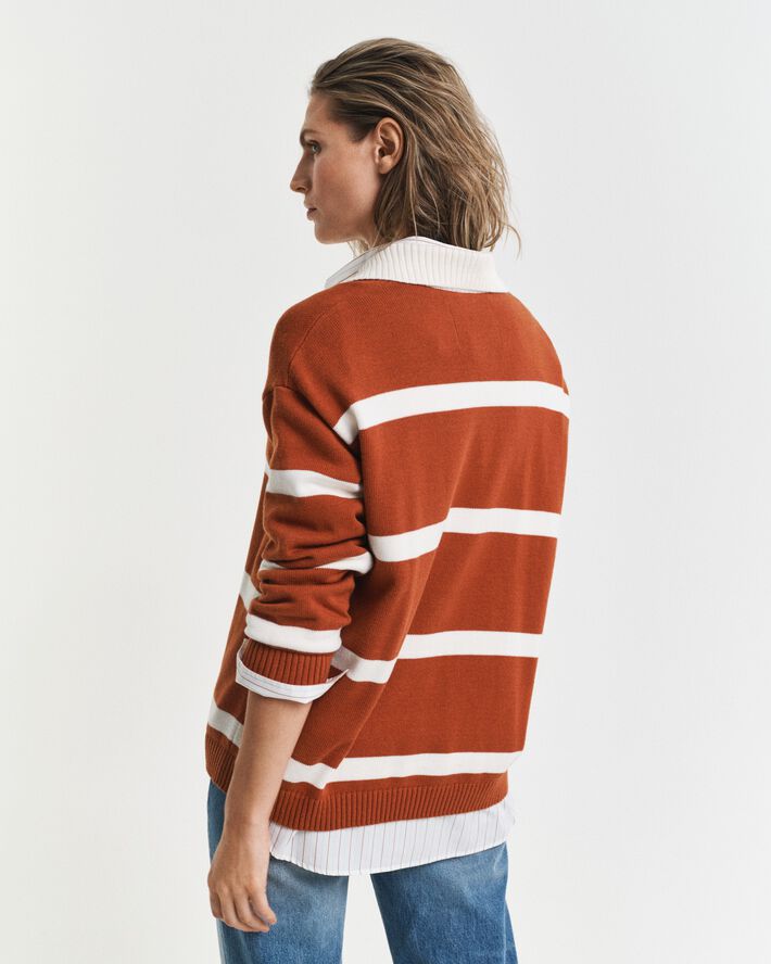 STRIPED KNIT RUGGER