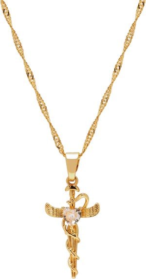 Women's Caduceus Pendant Necklace
