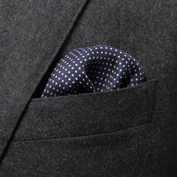 Polka Dots Silk Pocket Square
