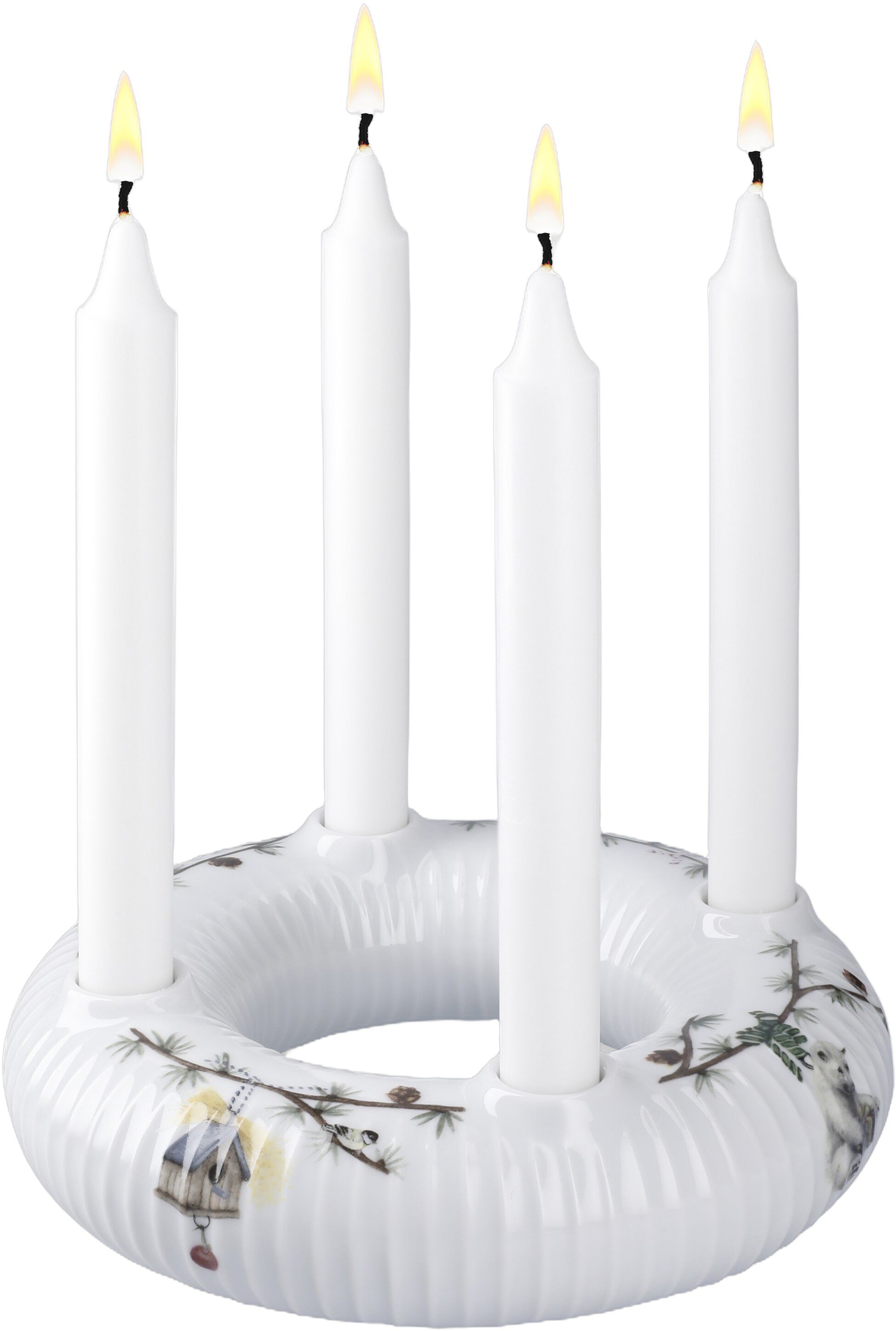 Hammersh&oslash;i Christmas Adventsstage &Oslash;21. 5 cm hvid m. deko