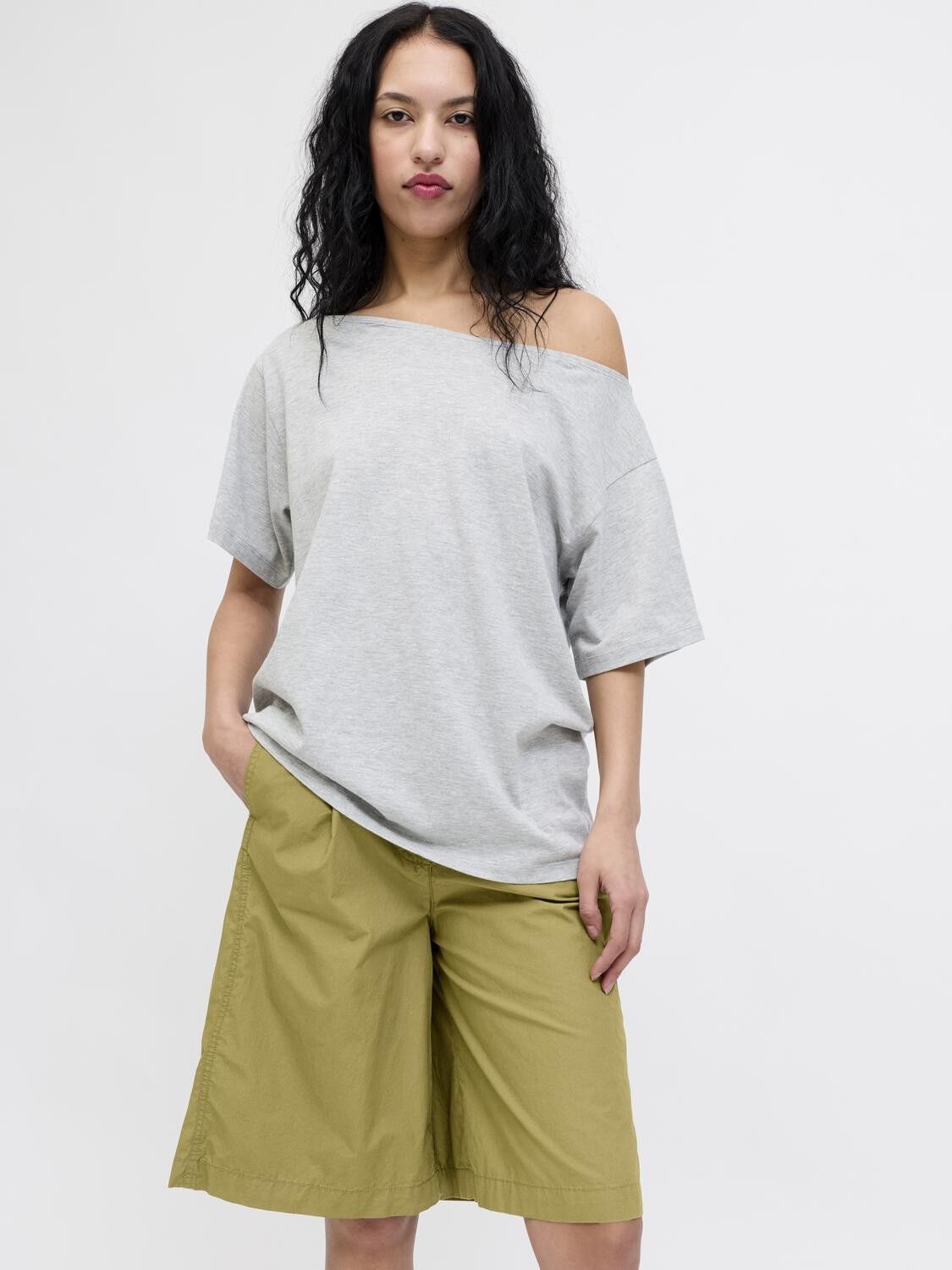 Jxnellie Mika Wide Hw Shorts Pnt