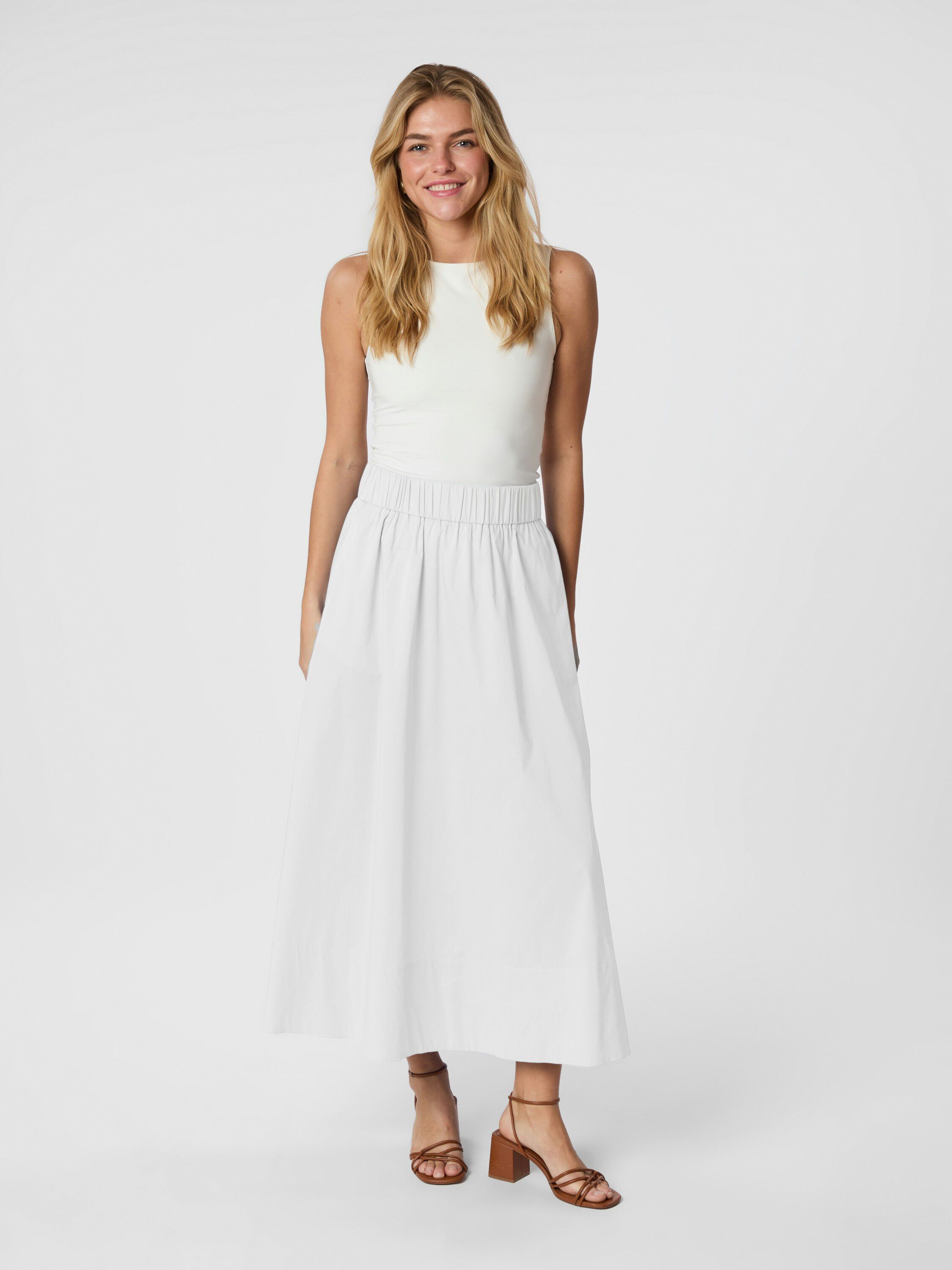 Yara Long Poplin Skirt