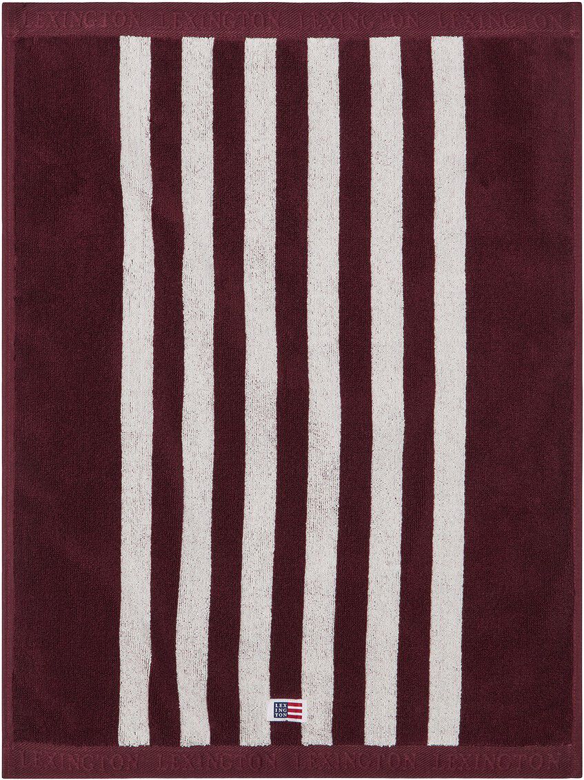 Striped Terry Towel Fig/Snow White