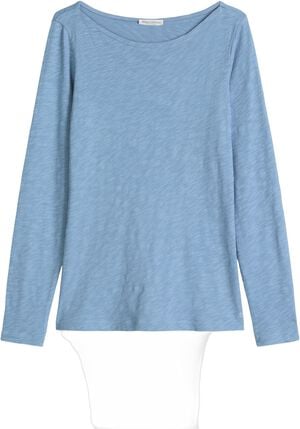 T-shirt, long sleeve, boat neck